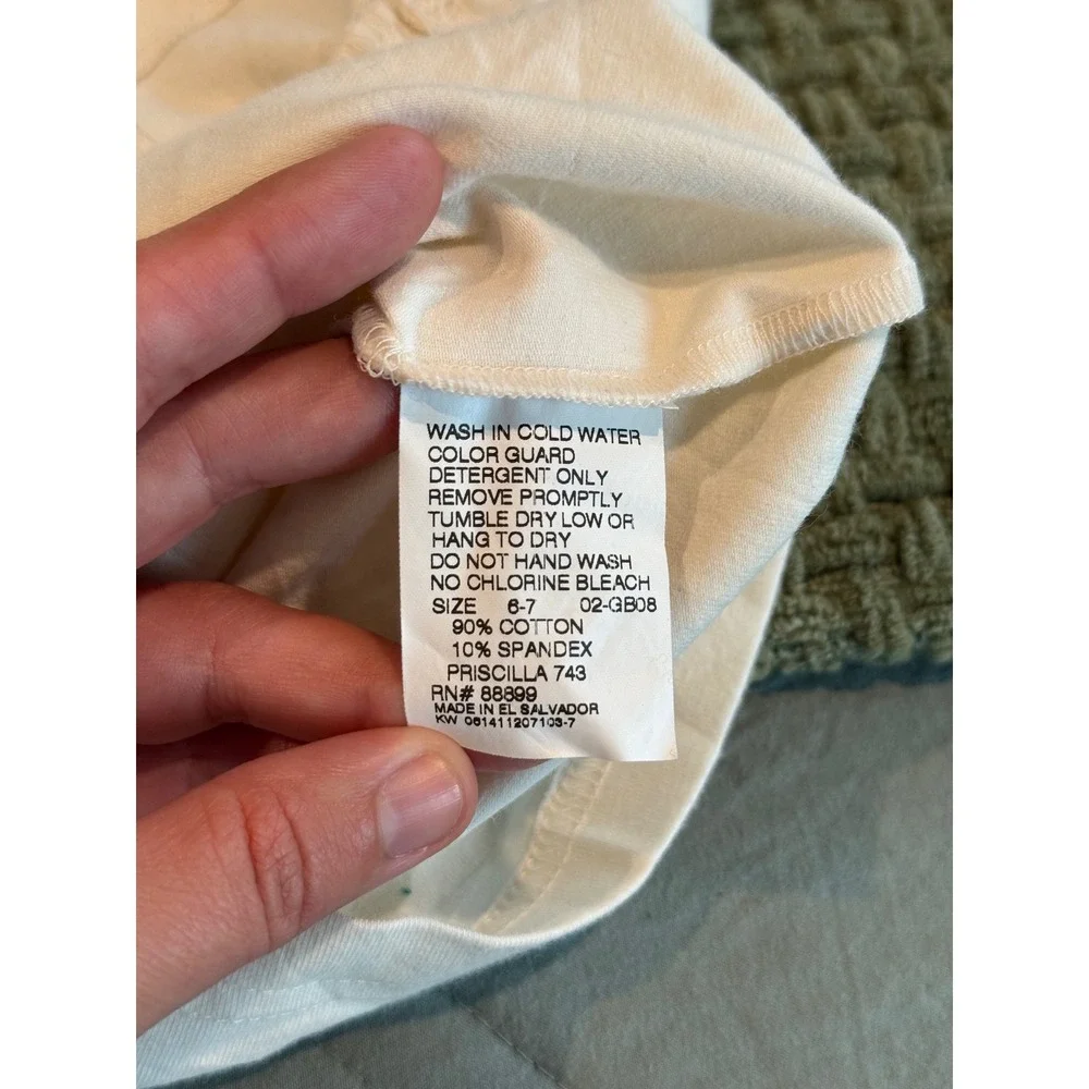Eleanor Rose Girls Cream Lace Ruffle Button Front Cardigan Priscilla Size 6-7